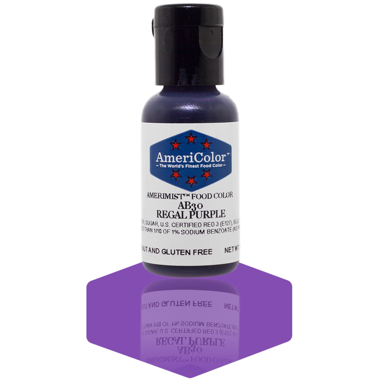 AmeriColor, Regal Purple, .65 Ounce, AmeriMist Airbrush Food Coloring